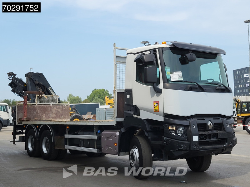 Dropside/ Flatbed truck, Crane truck Renault K 380 6X4 HIAB X-HIDUO 188 E-5 Crane Steelsuspension Big-Axle Automatic Euro 6: picture 17