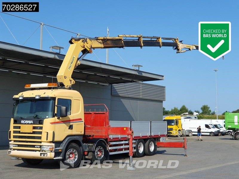 Scania 124G 470 8X4 Palfinger PK45000 C4 Crane Kran Fly-Jib Manual Steering Axle Euro 3 - Dropside/ Flatbed truck, Crane truck: picture 1 Scania 124G 470 8X4 Palfinger PK45000 C4 Crane Kran Fly-Jib Manual Steering Axle Euro 3 - Dropside/ Flatbed truck, Crane truck: picture 1