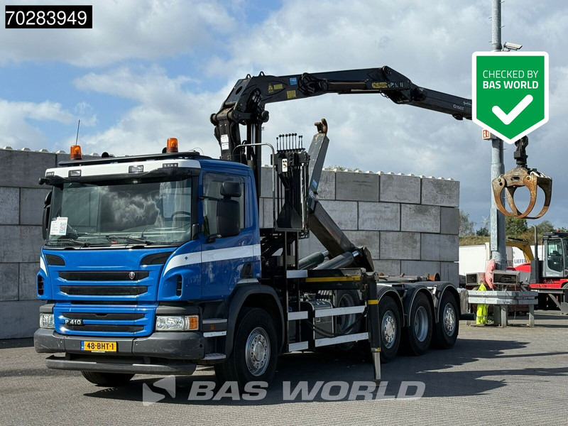 Scania P410 8X2 NL-Truck Palfinger Q150Z Crane 30T VDL hooklift Lift-Lenkachse Euro 6 - Hook lift truck, Crane truck: picture 1 Scania P410 8X2 NL-Truck Palfinger Q150Z Crane 30T VDL hooklift Lift-Lenkachse Euro 6 - Hook lift truck, Crane truck: picture 1