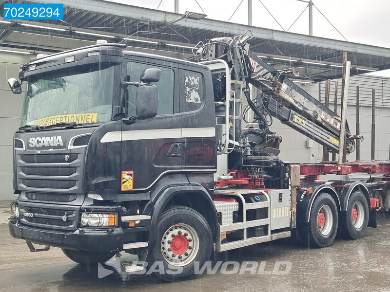 Scania R580 6X4 Holz Kran Diebolt D28 Full-Steell Extentable Trailer - Log truck, Crane truck: picture 5 Scania R580 6X4 Holz Kran Diebolt D28 Full-Steell Extentable Trailer - Log truck, Crane truck: picture 5