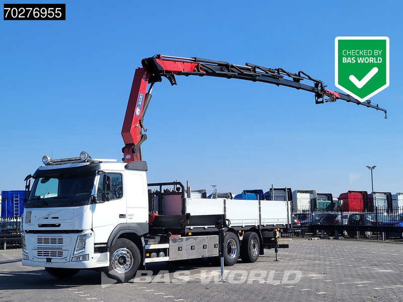 Volvo FM 450 6X2 HMF 3220 Crane Kran Lift-Lenkachse VEB+ Euro 6 - Dropside/ Flatbed truck, Crane truck: picture 1 Volvo FM 450 6X2 HMF 3220 Crane Kran Lift-Lenkachse VEB+ Euro 6 - Dropside/ Flatbed truck, Crane truck: picture 1