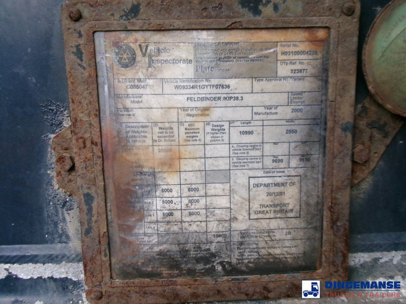 Tank semi-trailer Feldbinder Powder tank alu 38 m3 (tipping): picture 20