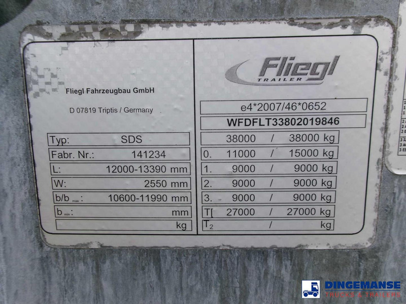Container transporter/ Swap body semi-trailer Fliegl 3-axle container trailer 45 ft: picture 15 Container transporter/ Swap body semi-trailer Fliegl 3-axle container trailer 45 ft: picture 15