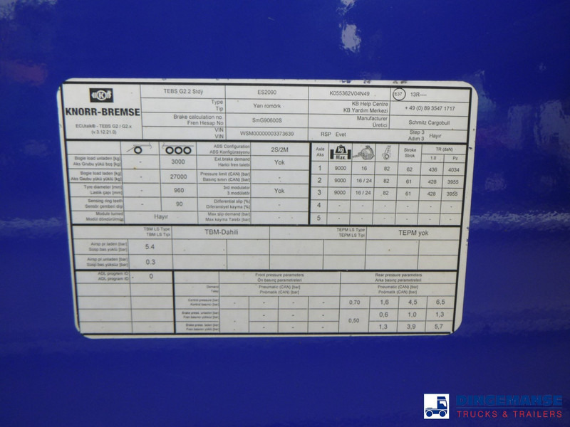 Container transporter/ Swap body semi-trailer Schmitz Cargobull 3-axle container trailer 20-30-40-45 ft: picture 12