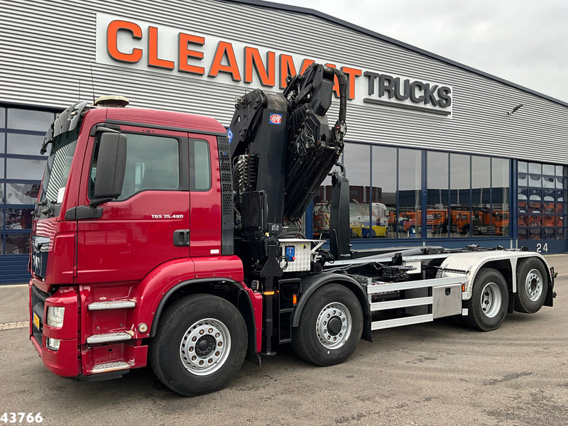 MAN TGS 35.480 8x4H Euro 6 HMF 40 Tonmeter laadkraan + Fly-Jib - Hook lift truck, Crane truck: picture 2 MAN TGS 35.480 8x4H Euro 6 HMF 40 Tonmeter laadkraan + Fly-Jib - Hook lift truck, Crane truck: picture 2