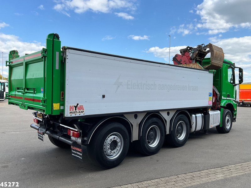 Tipper, Crane truck Mercedes-Benz Arocs 3743 8x4 Euro 6 HMF 19 Tonmeter Elektrisch/Hydraulisch aangedreven Z-kraan: picture 6