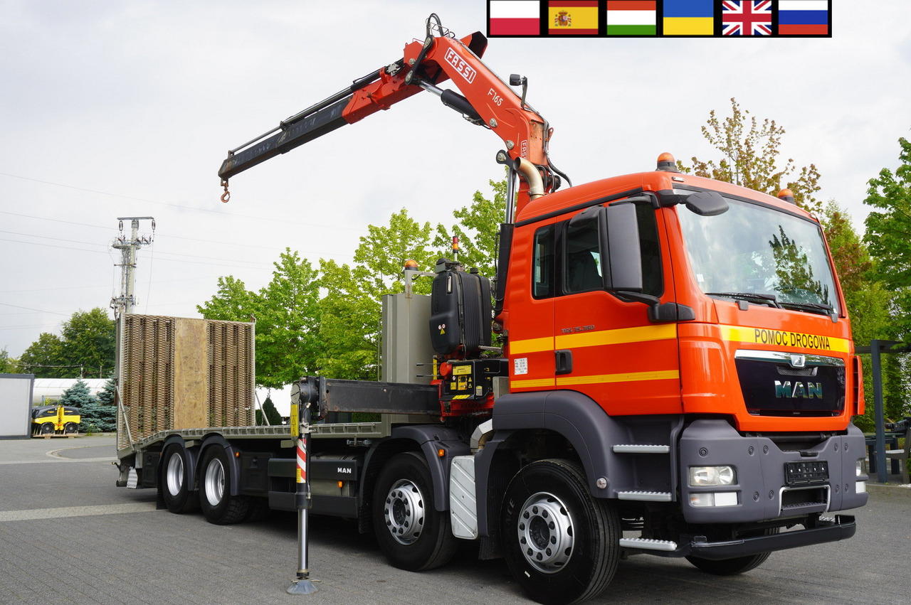 MAN TGS 35.360 E5 8x2 / FASSI F165 / 5.4 T cap. / 8.25 m reach - Autotransporter truck, Crane truck: picture 1 MAN TGS 35.360 E5 8x2 / FASSI F165 / 5.4 T cap. / 8.25 m reach - Autotransporter truck, Crane truck: picture 1
