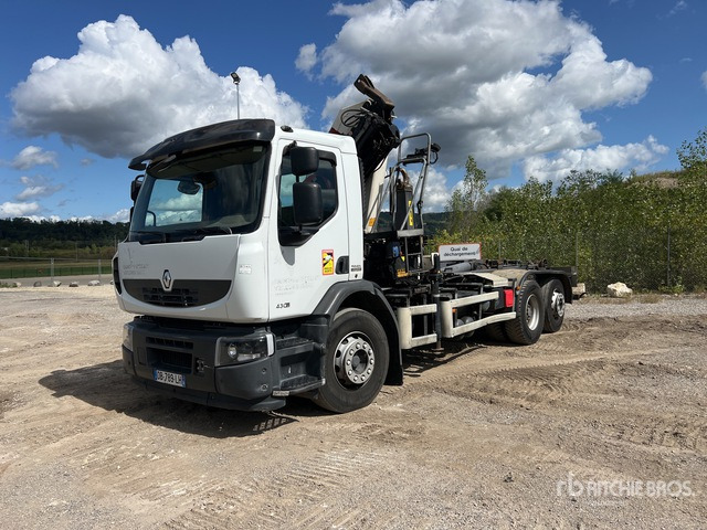 2013 Renault Premium Lander 430DXi 6x2 Camion Ampliroll Avec Grue ... Roll-Off Truck - Hook lift truck: picture 1 2013 Renault Premium Lander 430DXi 6x2 Camion Ampliroll Avec Grue ... Roll-Off Truck - Hook lift truck: picture 1