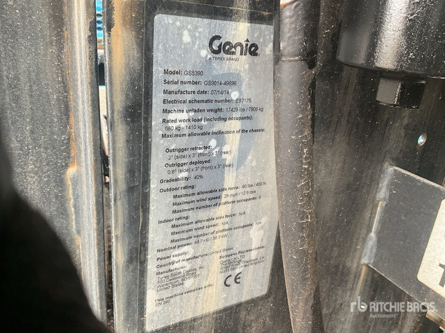 2014 Genie GS-5390 Scissor Lift - Scissor lift: picture 1 2014 Genie GS-5390 Scissor Lift - Scissor lift: picture 1