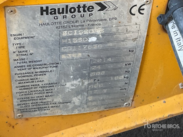 2014 Haulotte H15SDX 4x4 Diesel Scissor Lift - Scissor lift: picture 3 2014 Haulotte H15SDX 4x4 Diesel Scissor Lift - Scissor lift: picture 3