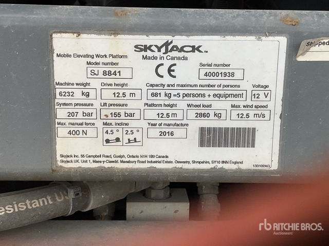 2016 Skyjack SJ8841A Scissor Lift - Scissor lift: picture 1 2016 Skyjack SJ8841A Scissor Lift - Scissor lift: picture 1