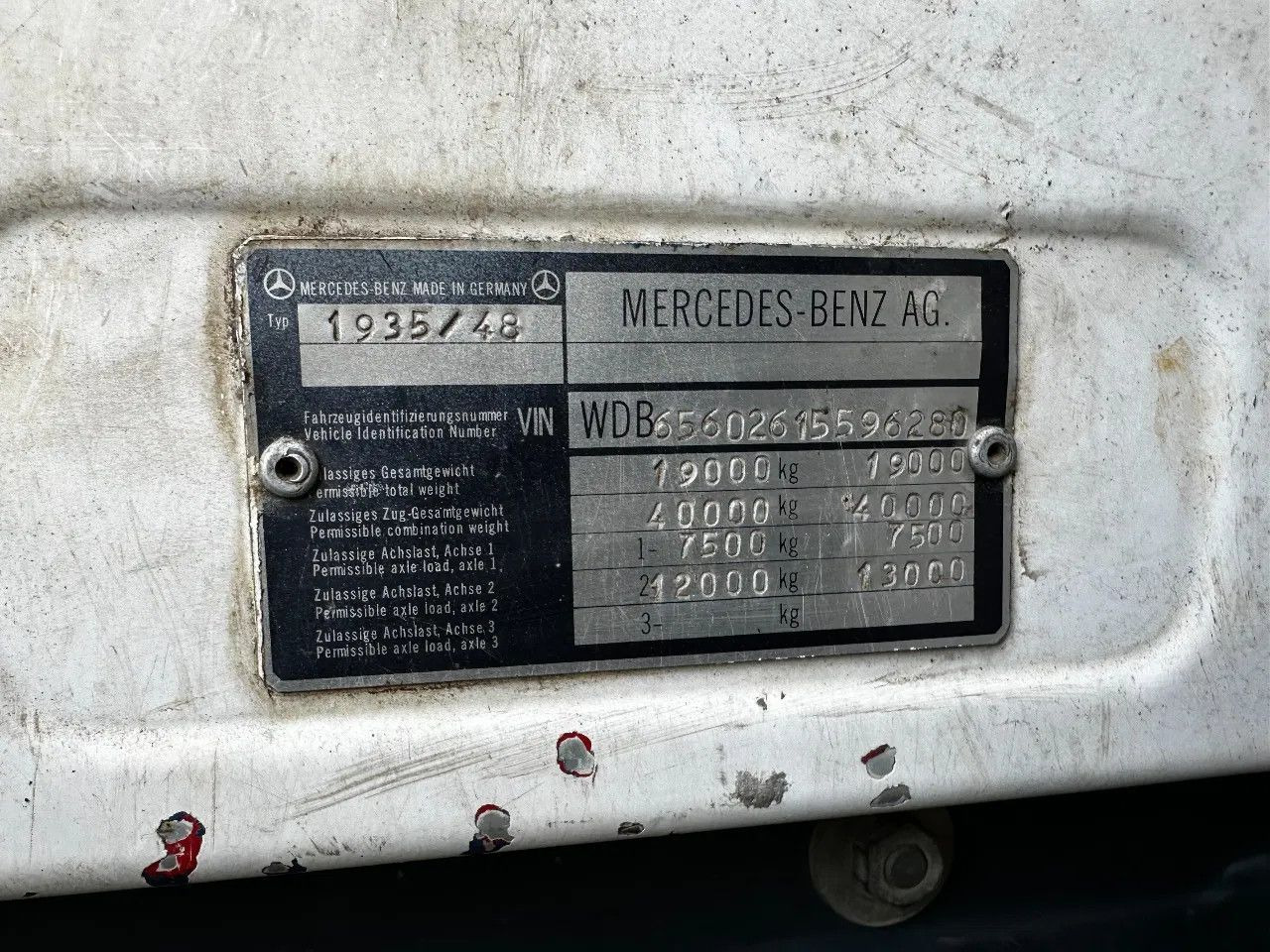 Tipper, Crane truck Mercedes-Benz SK 1935 V8 4X2 Tipper Spring/Spring AMCO V825 9T Mercedes-Benz SK 1935 V8 4X2 Tipper Spring/Spring AMCO V825 9T: picture 13