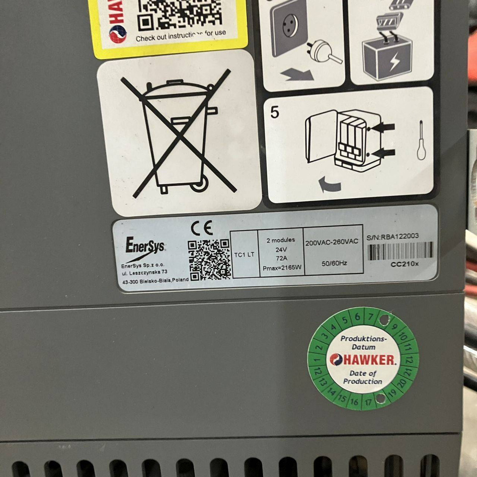 Spare parts for Material handling equipment Hawker 24V/72A Lifetech TC1LT: picture 7