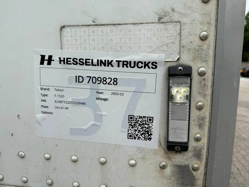 Closed box semi-trailer Talson 2-AS 13.6M Textiel/Kleider/Confection Laadklep LBW: picture 9