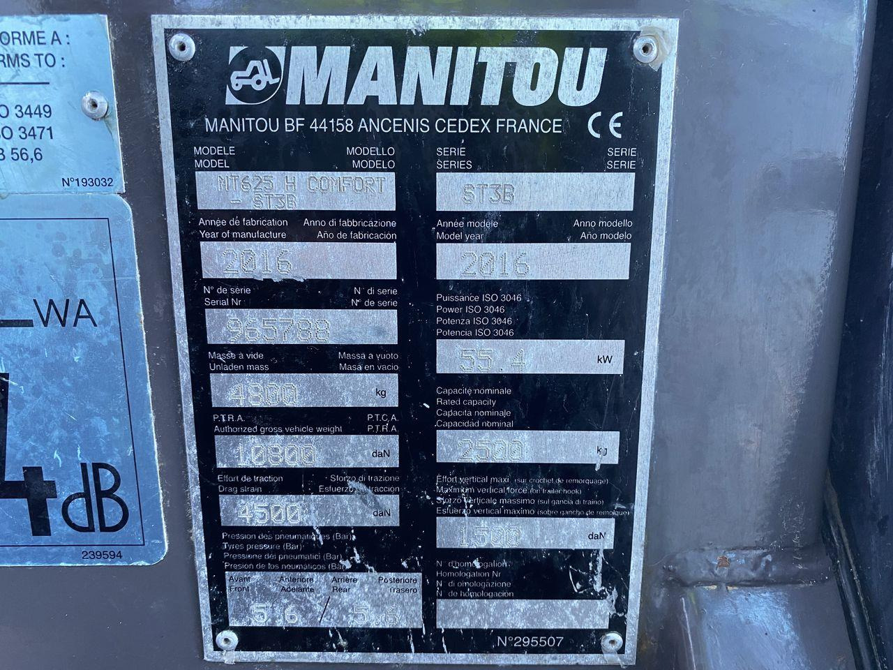 Telescopic handler Manitou MT625H Comfort: picture 10 Telescopic handler Manitou MT625H Comfort: picture 10