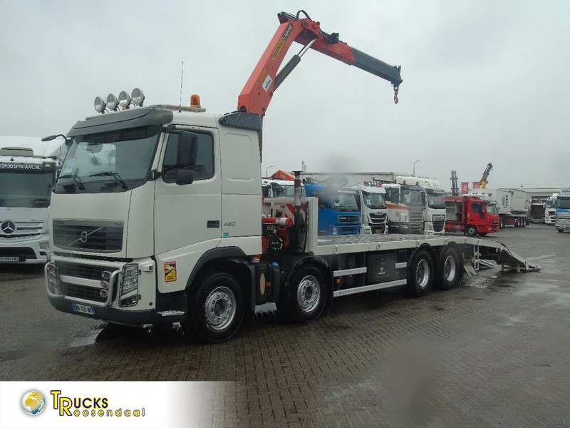 Volvo FH 460 + 8X4 + PALFINGER PK15500 + MANUAL + euro 5 - Autotransporter truck, Crane truck: picture 1 Volvo FH 460 + 8X4 + PALFINGER PK15500 + MANUAL + euro 5 - Autotransporter truck, Crane truck: picture 1