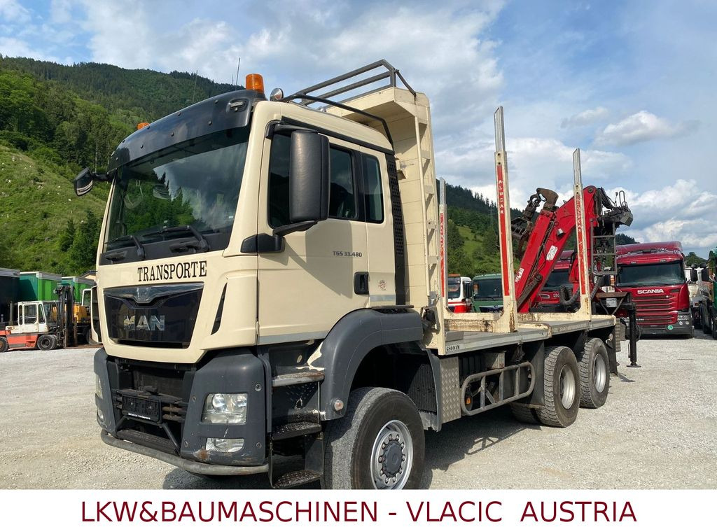 MAN TGS 33.480 6x6 - Log truck, Crane truck: picture 1 MAN TGS 33.480 6x6 - Log truck, Crane truck: picture 1