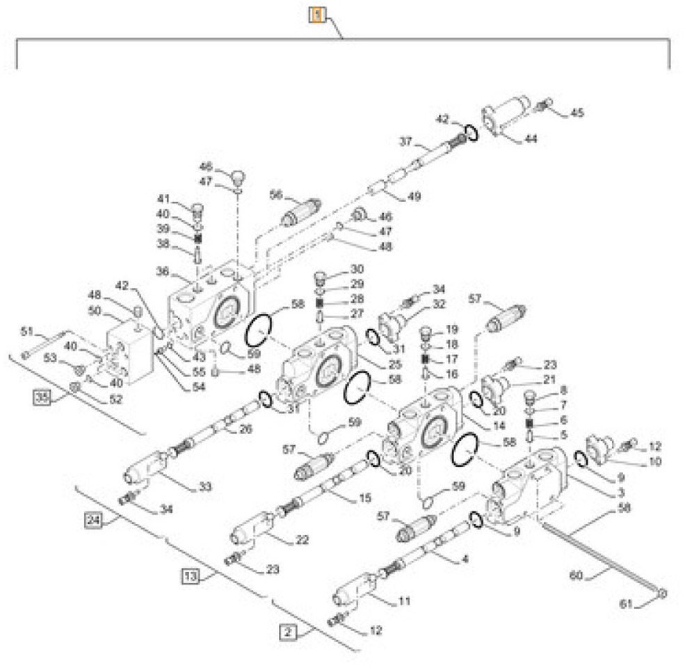 Case 33MH-10121 - 51484093 - Hydraulic valve for Construction machinery: picture 1 Case 33MH-10121 - 51484093 - Hydraulic valve for Construction machinery: picture 1