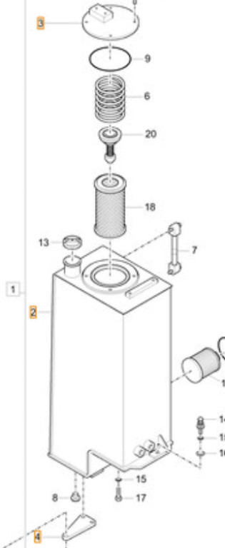 Case 35MK-01511CG - Hydraulic tank for Construction machinery: picture 1 Case 35MK-01511CG - Hydraulic tank for Construction machinery: picture 1
