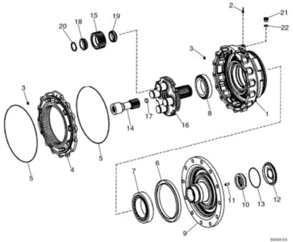 Case 87361216 - Axle and parts for Construction machinery: picture 1 Case 87361216 - Axle and parts for Construction machinery: picture 1