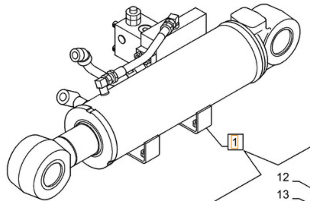 Case KMV25510 - Hydraulic cylinder for Construction machinery: picture 1 Case KMV25510 - Hydraulic cylinder for Construction machinery: picture 1