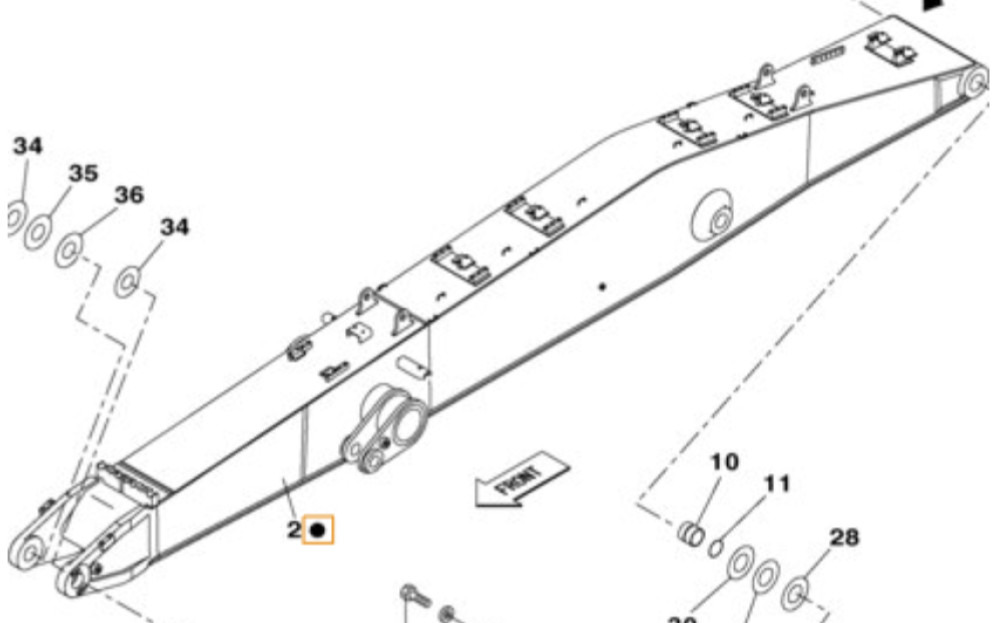 Case KRV34051 - Hydraulic cylinder for Construction machinery: picture 1 Case KRV34051 - Hydraulic cylinder for Construction machinery: picture 1