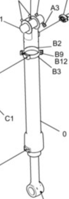 New Holland YN01V00153F2 - YN01V00153F1 - Hydraulic cylinder for Construction machinery: picture 2 New Holland YN01V00153F2 - YN01V00153F1 - Hydraulic cylinder for Construction machinery: picture 2