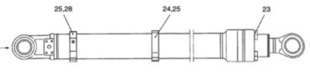 New Holland YX01V00005F7 - YX01V00005F2 - Hydraulic cylinder for Construction machinery: picture 2 New Holland YX01V00005F7 - YX01V00005F2 - Hydraulic cylinder for Construction machinery: picture 2