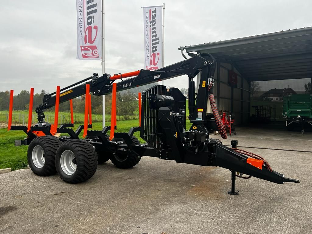 BMF BMF 13T1 PRO mit BMF 905 HP Kran - Forestry trailer: picture 1 BMF BMF 13T1 PRO mit BMF 905 HP Kran - Forestry trailer: picture 1