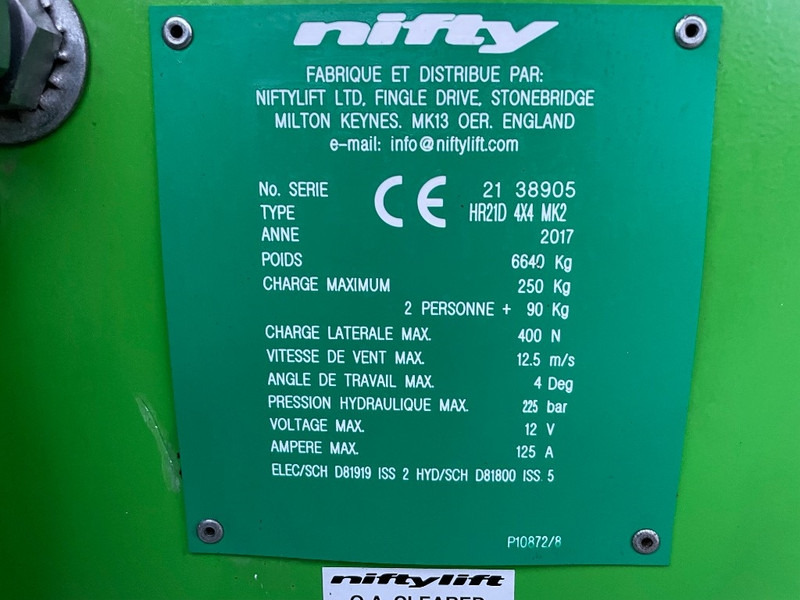 Niftylift HR 21 4x4 - Articulated boom: picture 3 Niftylift HR 21 4x4 - Articulated boom: picture 3