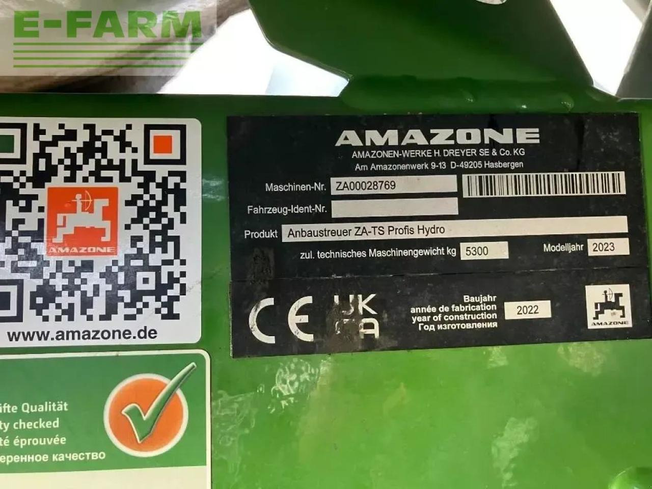 Amazone za-ts 4200 - Fertilizer spreader: picture 4 Amazone za-ts 4200 - Fertilizer spreader: picture 4