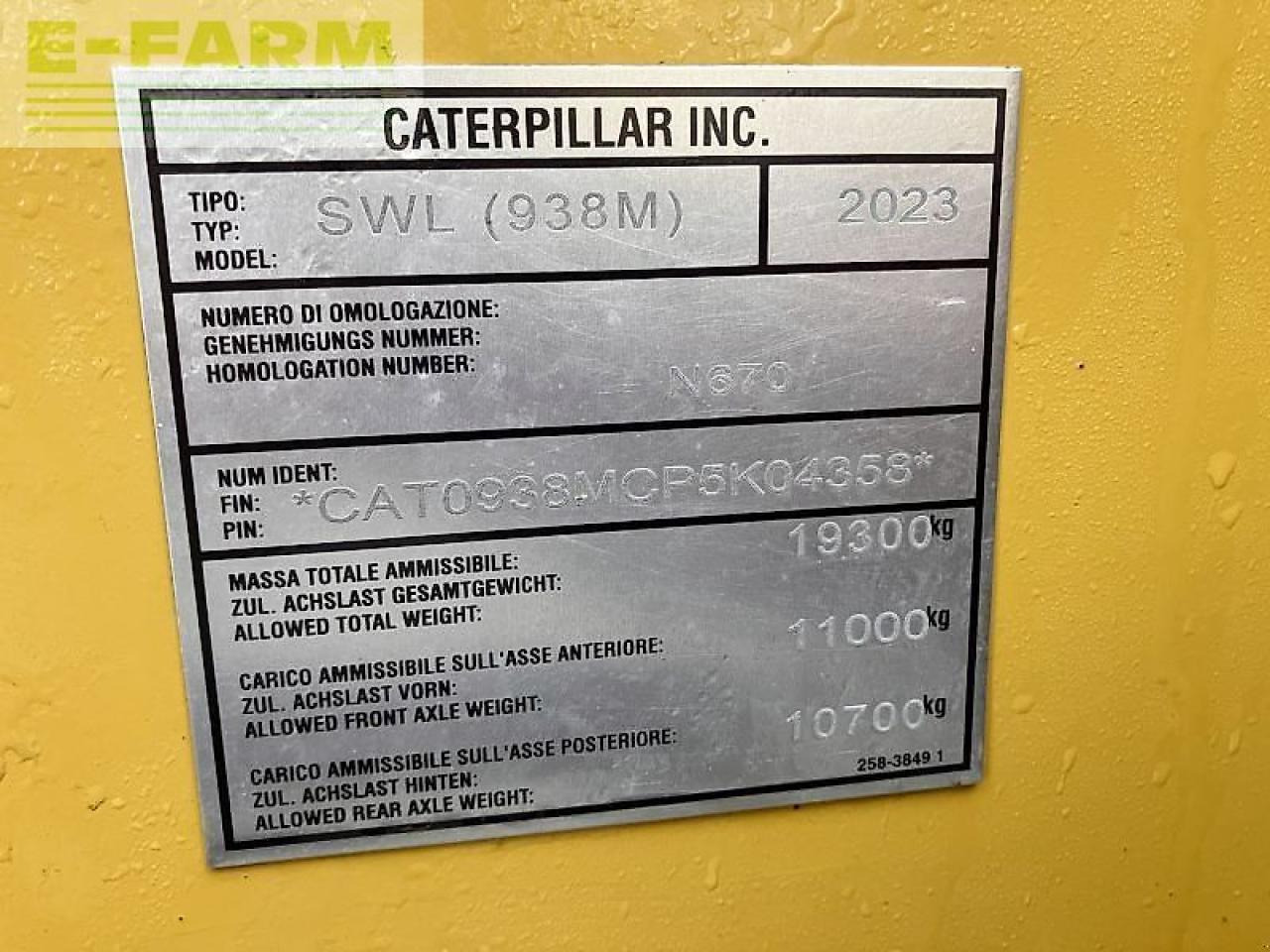 Mini excavator Caterpillar cat 938m: picture 13