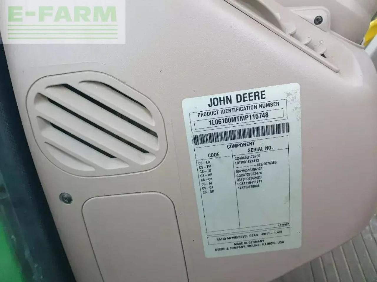 Farm tractor John Deere 6100 m: picture 7 Farm tractor John Deere 6100 m: picture 7