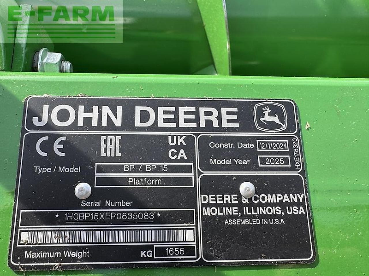 John Deere bp15 pickup skærebor - Forage harvester attachment: picture 3 John Deere bp15 pickup skærebor - Forage harvester attachment: picture 3