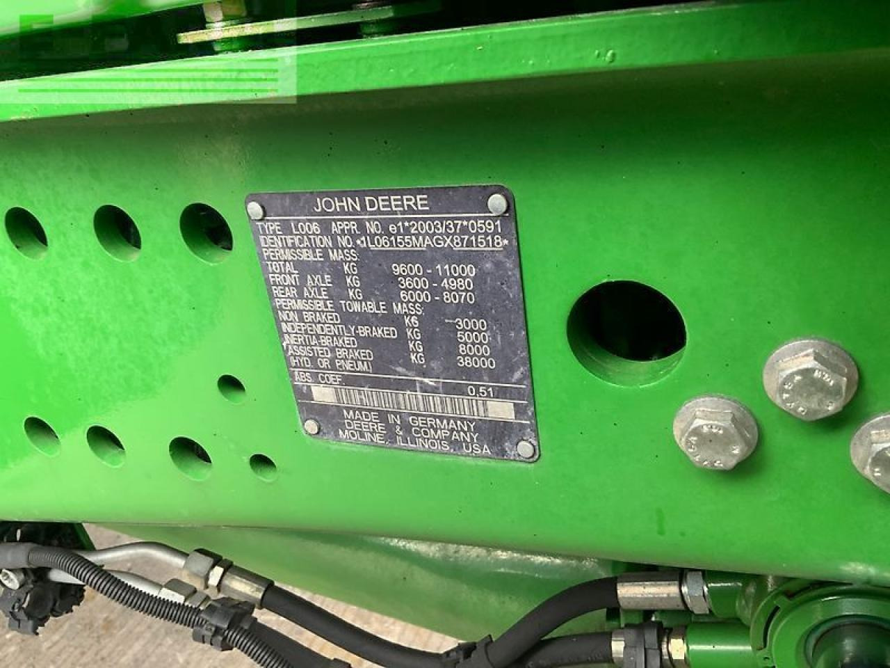 Farm tractor John Deere tractor 6155m (st23502): picture 17