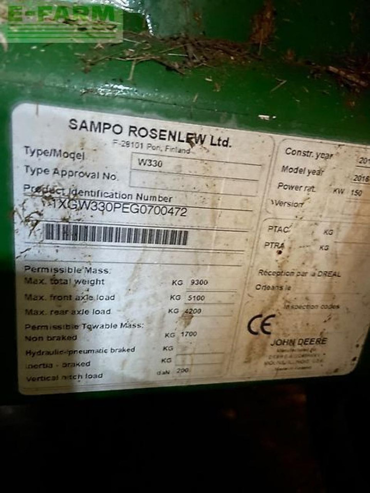 Combine harvester John Deere w330: picture 17