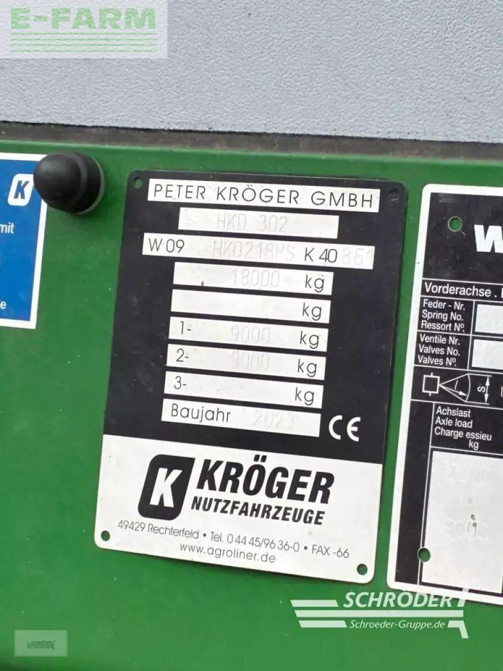Kröger hkd 302 | seitenbordwände als portal - Farm trailer: picture 2 Kröger hkd 302 | seitenbordwände als portal - Farm trailer: picture 2