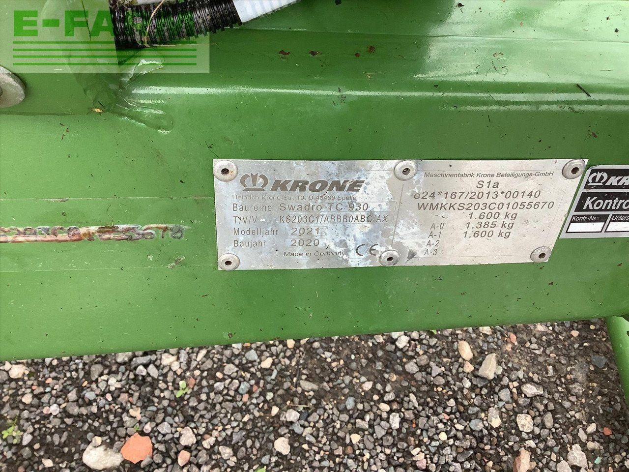 Krone SWADRO TC930 - Tedder/ Rake: picture 3 Krone SWADRO TC930 - Tedder/ Rake: picture 3