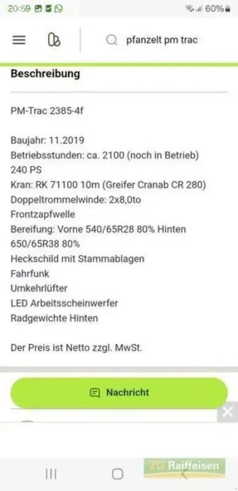 Pfanzelt 2385-4f - Farm tractor: picture 5 Pfanzelt 2385-4f - Farm tractor: picture 5