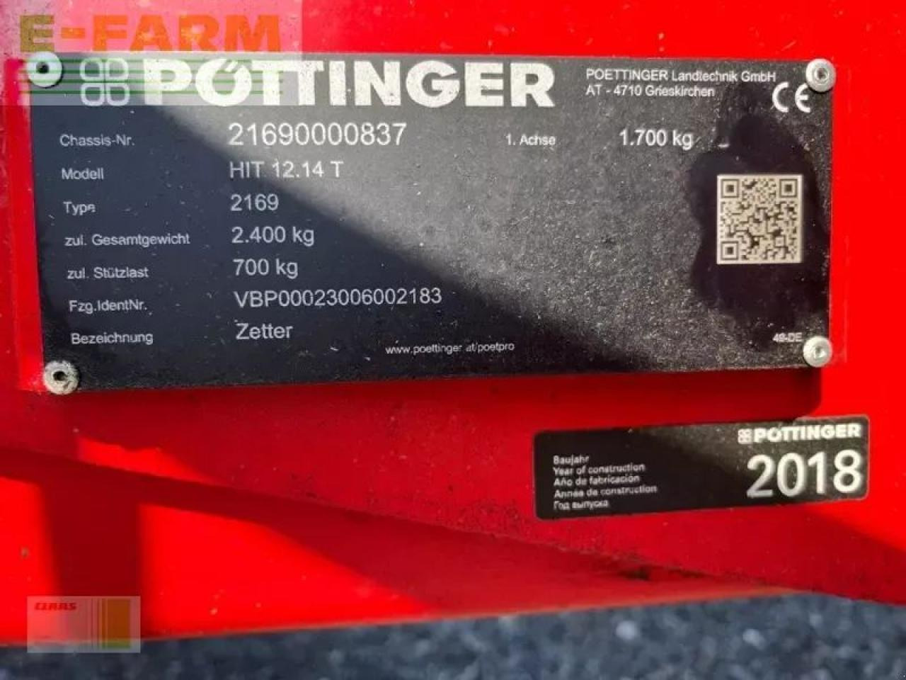 Pöttinger hit 12.14 t - Tedder/ Rake: picture 2 Pöttinger hit 12.14 t - Tedder/ Rake: picture 2