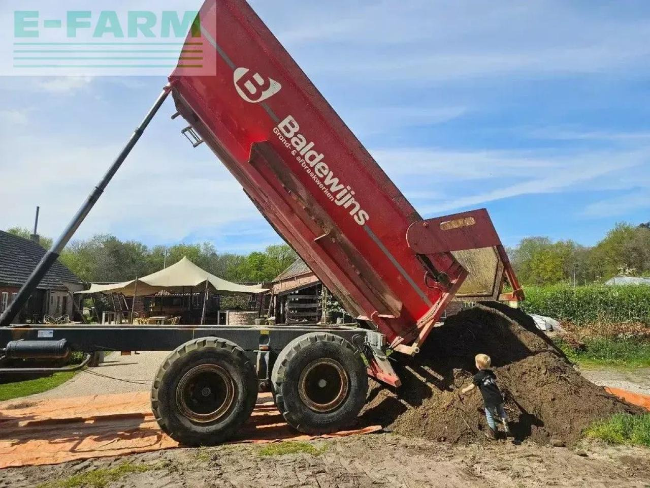 Rekord d23 grondkar kipper dumper zandkipper halfpipe krampe be-papiere - Farm tipping trailer/ Dumper: picture 1 Rekord d23 grondkar kipper dumper zandkipper halfpipe krampe be-papiere - Farm tipping trailer/ Dumper: picture 1