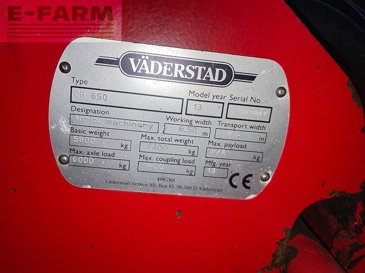 Väderstad carrier cr 650 - Disc harrow: picture 2 Väderstad carrier cr 650 - Disc harrow: picture 2