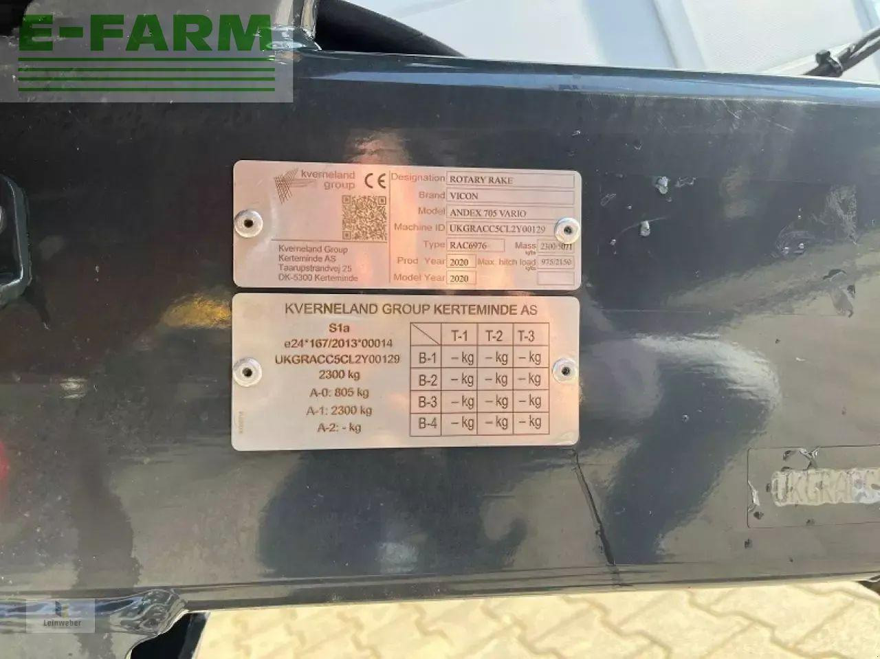 Tedder/ Rake Vicon andex 705 vario: picture 7