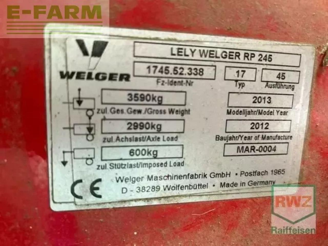 Square baler Welger lely 245 master göweil: picture 13