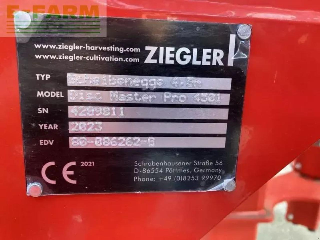 Ziegler disc master pro 4501 ziegler s - Disc harrow: picture 4 Ziegler disc master pro 4501 ziegler s - Disc harrow: picture 4