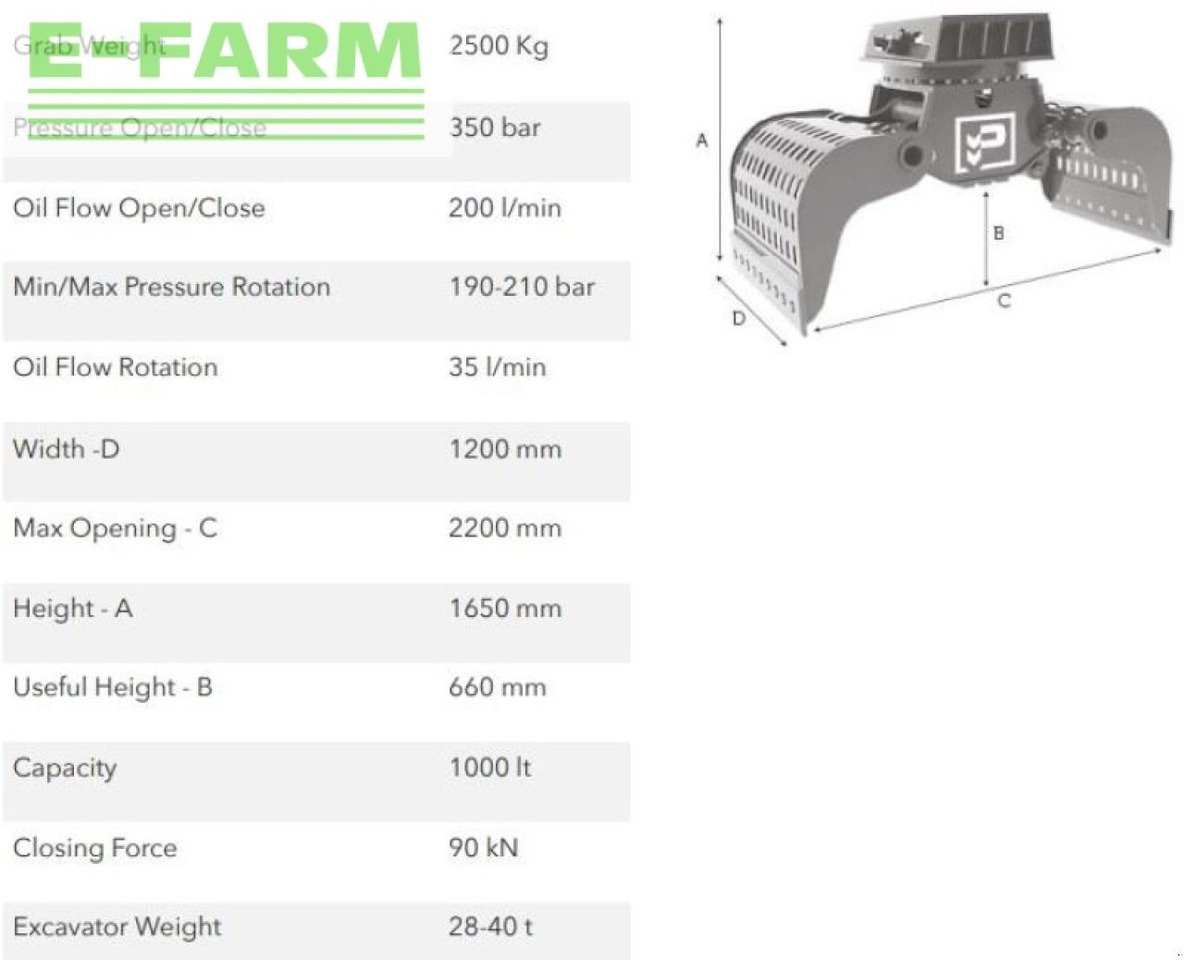 Hg28.40 - Grapple for Construction machinery: picture 2 Hg28.40 - Grapple for Construction machinery: picture 2