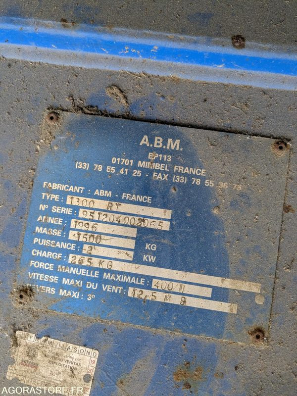 Remorque Nacelle ABM 1300 RT - Tool/ Equipment: picture 4 Remorque Nacelle ABM 1300 RT - Tool/ Equipment: picture 4