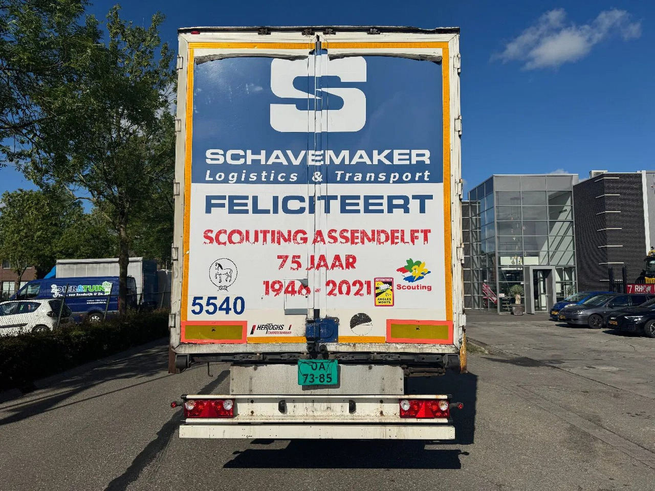 Hertoghs O3 3X SAF AXLE DISK BRAKES TÜV TILL 01- - Closed box semi-trailer: picture 3 Hertoghs O3 3X SAF AXLE DISK BRAKES TÜV TILL 01- - Closed box semi-trailer: picture 3