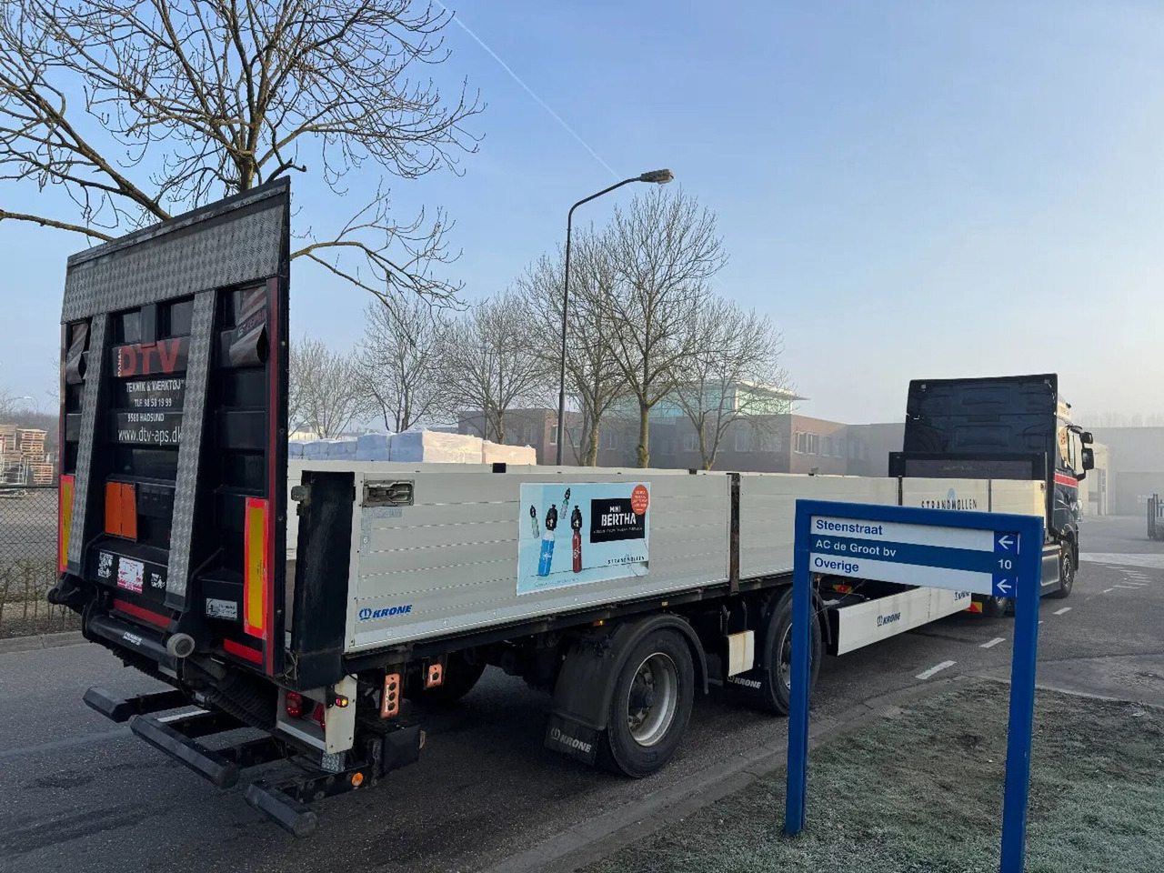 Krone SZ - 2 AXLE BPW + STEERING + ZEPRO Z 2500-150 MA - Dropside/ Flatbed semi-trailer: picture 2 Krone SZ - 2 AXLE BPW + STEERING + ZEPRO Z 2500-150 MA - Dropside/ Flatbed semi-trailer: picture 2