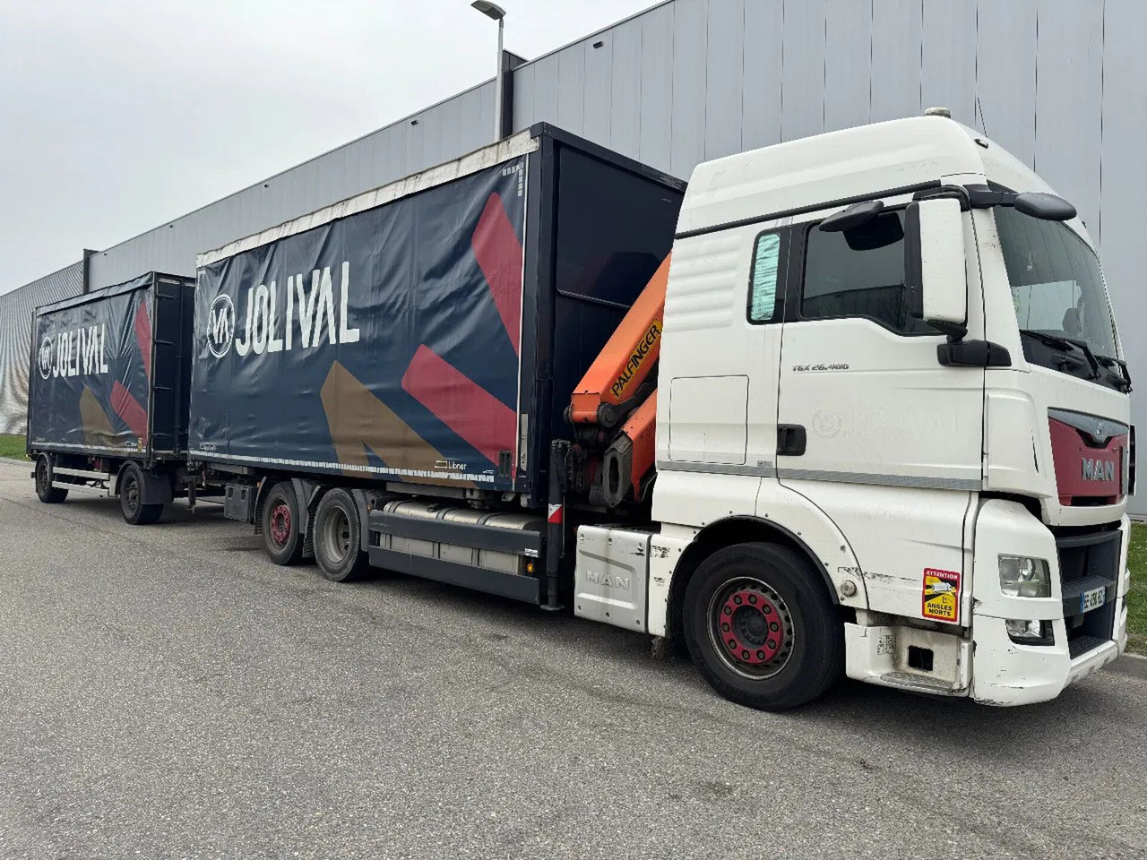 Curtainsider truck, Crane truck MAN TGX 26.480 6X2 - EURO 6 + PALFINGER PK20002 + RE: picture 14